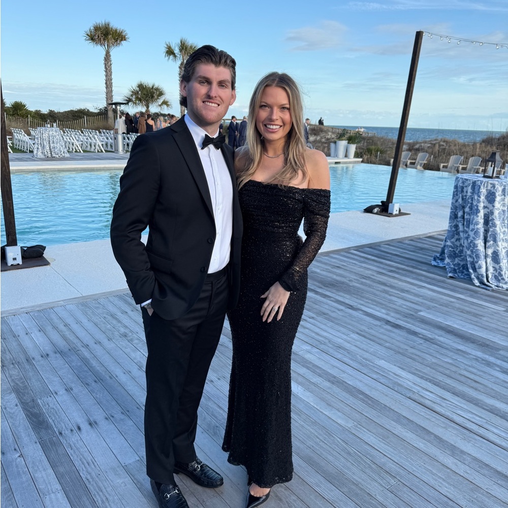 Elegant Black Off-Shoulder Gown